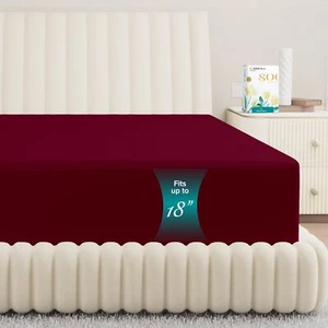 100% Egyptian Cotton King Fitted Sheet Only - 800 Thread Count 16" Deep Pocke... - Picture 1 of 9