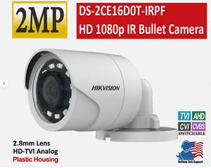 2MP 1080p HD Analog Bullet Camera 2.8mm Lens TVI/AHD D-WDR IR 20m Plastic - Picture 1 of 4
