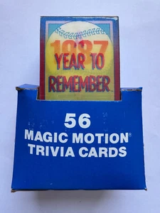1989 Score A Year To Remember Magic Motion Trivia Card Complete Set of 56 - Bild 1 von 3