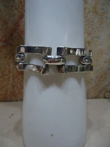 Vintage Stunning Heavy 69g Huge Links Sterling Silver Bracelet Egyptian Arabic - Picture 1 of 13