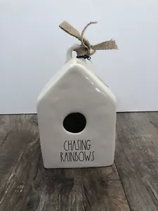 Rae Dunn CHASING RAINBOWS Double Sided Birdhouse By Magenta - Picture 1 of 6