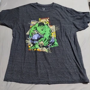 MARVEL COMICS Incredible Hulk T-SHIRT Mens Size 2XL XXL Gray Short Sleeve - Picture 1 of 7