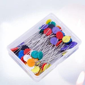 50 Pcs Ago Di Posizionamento Pins Cucito Testa Piatta Dritta Da Piatto - Foto 1 di 12