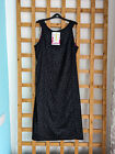NEW Roman Originals Panelled Shift Dress Black Lined Party Size 18