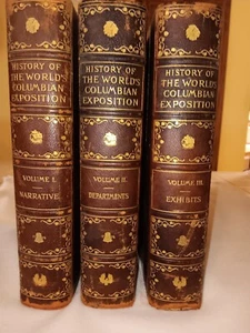 A History of the World’s Columbian Exposition Held In Chicago In 1893 3 vol orig - Imagen 1 de 20