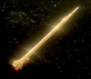 VICTORIAN G.F. MECHANICAL PENCIL - RUBY STONE ONTOP FANCY ETCHING !! - Picture 1 of 8
