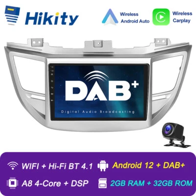 Android 15 Carplay Autoradio DAB+ GPS Navi WiFi DSP für Hyundai Tucson 2015-2018 - Bild 1 von 4