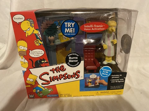 Simpsons Burns Manor Mr.Burns Figure WOS NIB Interactive Playset 2002 NIB Cover