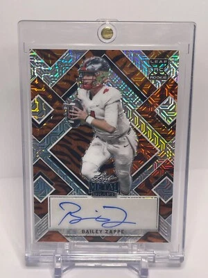 2022 Leaf Metal Draft Bailey Zappe Orange Tiger Stripe #5/5 Patriots - Image 1 of 2