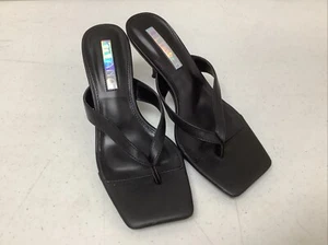 Liliana Small Heel Black Flip Flop Slides Women’s Size 6 - Picture 1 of 5