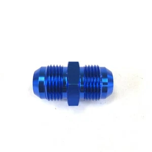 -10AN Male to 10AN Male Straight Flare Swivel Aluminum Fitting Adapter Blue - Picture 1 of 7