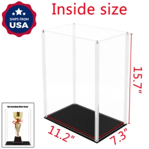US 41cm H Acrylic Plastic Display Case Box Big Self-Install Dustproof Protection - Picture 1 of 12