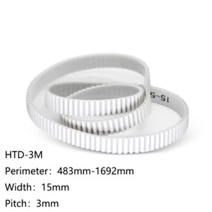 HTD-3M 483mm-1692mm Pitch 3mm PU Polyurethane Close Loop Timing Belt Width 15mm - Picture 1 of 14