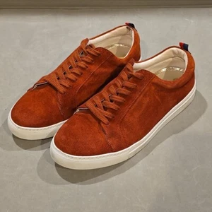 Boden Suede Lace up Casual Sneakers Womens Sz EU42 US11.5 Flatform Rust - Picture 1 of 11