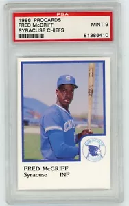 1986 Procards FRED McGRIFF Pre RC Rookie PSA 9 Mint Syracuse Chiefs HOF - Picture 1 of 2