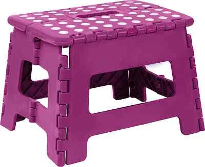 Folding Step Stool for Kids 11" Wide 9" Tall Plastic 300lbs Capacity Utopia Home - Image 1 of 4