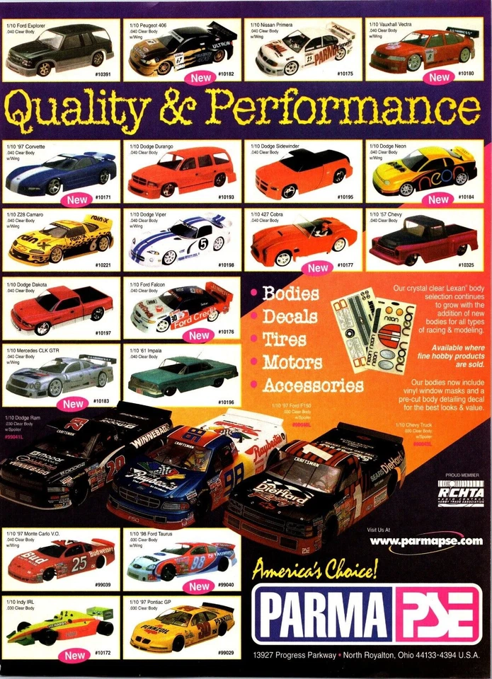 Parma RC Lexan Body Print Ad Ephemera Wall Art Decor - Image 1 of 1