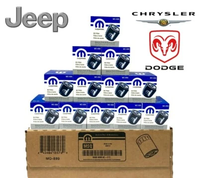 12 filtros de aceite originales Mopar MO-899 Chrysler Dodge Jeep 4884899AB Premium Foto 1 de 4