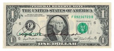 ** 1981 $1 ONE DOLLAR BILL NOTE ATLANTA FR 1911-F HAND SIGNED. ** - Image 1 of 2