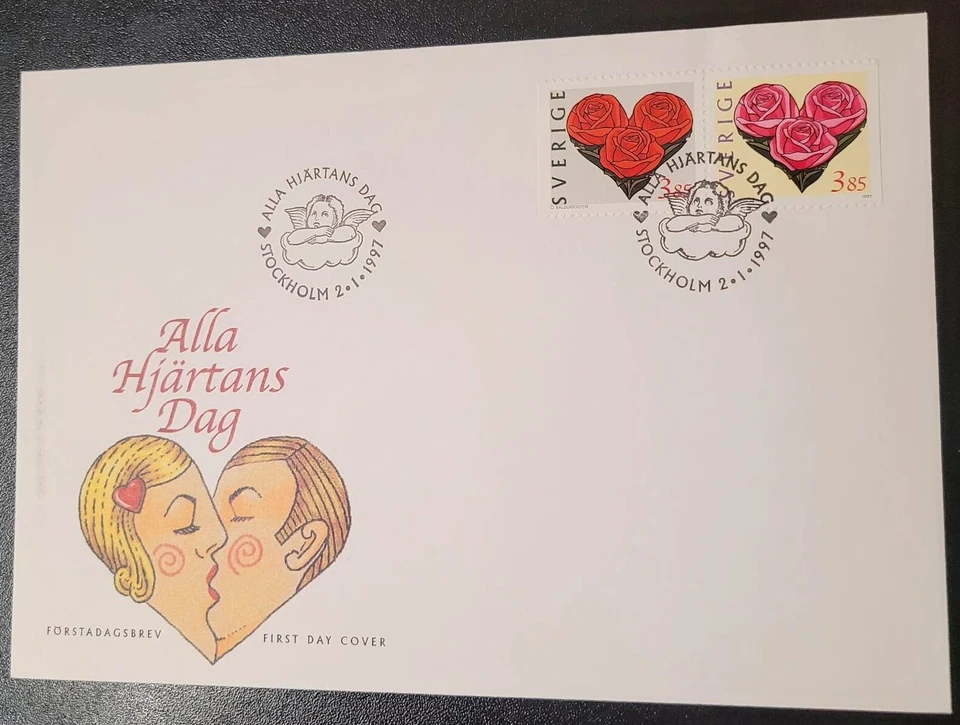 Sweden FDIC — 1997, Loves Stamps #2217-2218 — First Day Cover stamp - Image 1 of 1