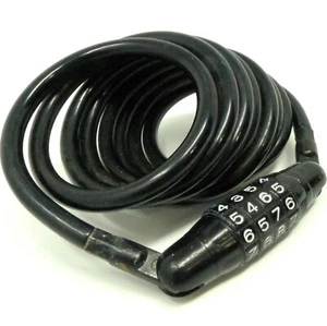 Pyramid Re-settable Bicycle Combination Lock Vinyl Coated 8mm x 6 Coil Cable - Picture 1 of 2