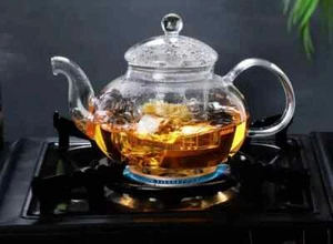 Gas Stove Heatable Glass Teapot Glass Kettle With Glass Infuser Tea Maker 4 Size - Picture 1 of 16