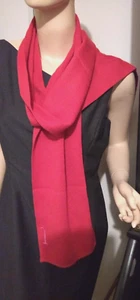 Cejon Women/Men Red Knit Scarf w/ Black Letter "l" 75" L x 8 1/2" W - Picture 1 of 2