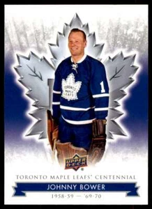 2017-18 Maple Leafs Centennial Johnny Bower #4 - Imagen 1 de 2