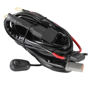 8-LED Pod Light Power Wiring Harness Kit with 50A Fuse and Relay 2 PIN DT Plug - Picture 1 of 11