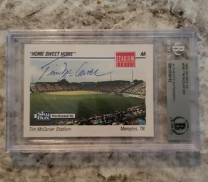 Tim McCarver autograph 1992 SkyBox St. Louis Cardinals Hall Of Fame Member - Picture 1 of 3