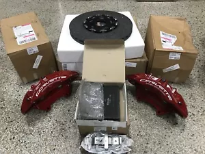 2016+ Corvette Z06 Front Red Brembo Carbon Ceramic GM Brake Calipers Rotors Pads - Picture 1 of 8