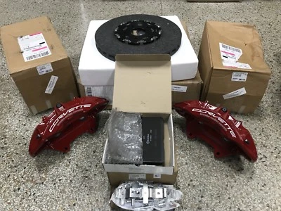 2016+ Corvette Z06 Front Red Brembo Carbon Ceramic GM Brake Calipers Rotors Pads - Image 1 of 4