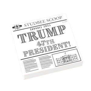 NUOVO giornale minifigure stampato personalizzato - Trump 47° presidente - 2x2 piastrelle bianche - Foto 1 di 1