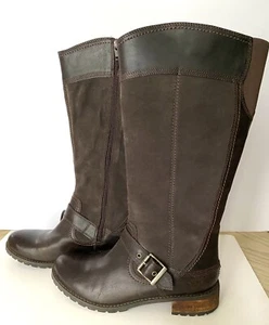 Knee High Boots Timberland Women 8 Earthkeepers Brown Suede & Leather - Picture 1 of 12