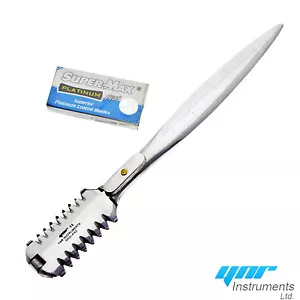 PRO HAIR SHAPER THINNING LAYER HAIR CUTTING RAZOR STEEL COMB +10 RAZOR BLADES - Picture 1 of 2