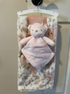 Jessica Simpson Baby Girl Zoo Animal Blanket with Bear Lovey, 2-Piece Set - Picture 1 of 3