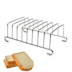 Argento Metallo Fette Toast Servire Cena Scaffale Stand Pagnotta Pane Sostegno - Foto 1 di 7