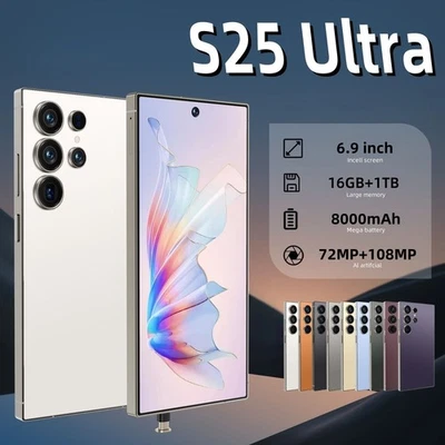 Mobile phone 2025 new stock S25 Ultra high-end smartphone Android 16+1TB - Image 1 of 4