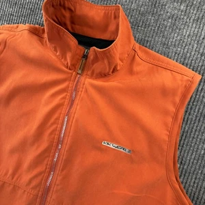 KikWear Power Surge Vest Mens Medium Orange Zip Fleece Lined Softshell Outdoor - Picture 1 of 12