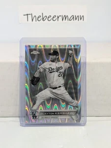 2022 Topps Chrome Clayton Kershaw RayWave Refractor #183 Los Angeles Dodgers - Picture 1 of 2