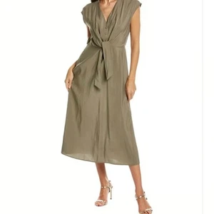 Nuevo con etiquetas Vestido Midi Julia Jordan Nordstrom Cintura Corbata Talla 10 Safari África Tropical Zoo - Imagen 1 de 10