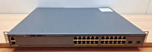 USED Cisco WS-C2960X-24PD-L 24-Port PoE+ Gigabit Switch – 2x SFP+ Uplinks - Picture 1 of 4