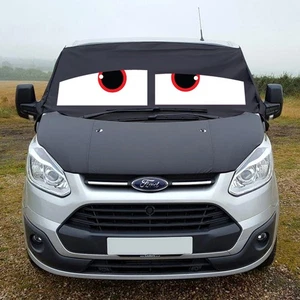 Ford Transit Custom Front Window Screen Cover Black Out Blind Eyes Red - Picture 1 of 5