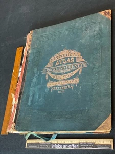 ANTIQUE 1876 NY ROCKLAND COUNTY NEW YORK FA DAVIS SURVEY MAPS LITHOS ILLUSTRATED - Picture 1 of 24
