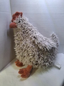 Huhn/Hahn Plüsch gefrostet grau langes Fell 15 Zoll Stofftier Bauernhoftier Spielzeug - Bild 1 von 11