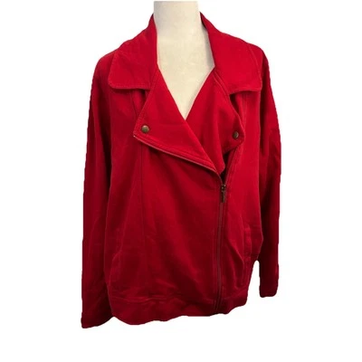 Chaqueta Moto Chaps Tejida Roja Mujer 3X 100% Algodón Foto 1 de 4