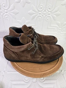 Thad Stuart Ulman Brown Leather Ankle Boots/Shoes Men's Size EU 43/US 10.5 - Picture 1 of 13