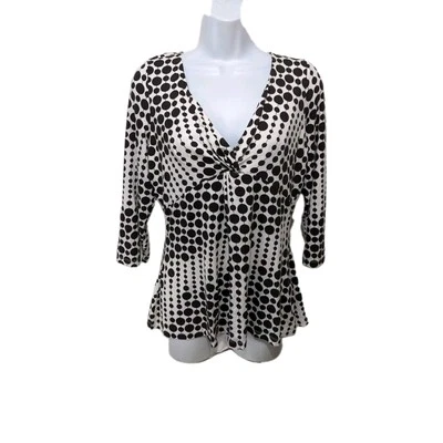 Pulôver feminino The Limited bolinhas gola V G ponte uso de escritório Y2K #47 - Imagem 1 de 4