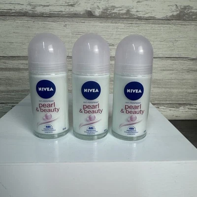NIVEA PEARL & BEAUTY ROLL-ON Desodorante para Mujer 50 ML - Pack de 3 Foto 1 de 3