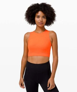 Lululemon Hotty Hot Cropped Tank Highlight Orange W1CN5S Unsized (See Desc) - Picture 1 of 8